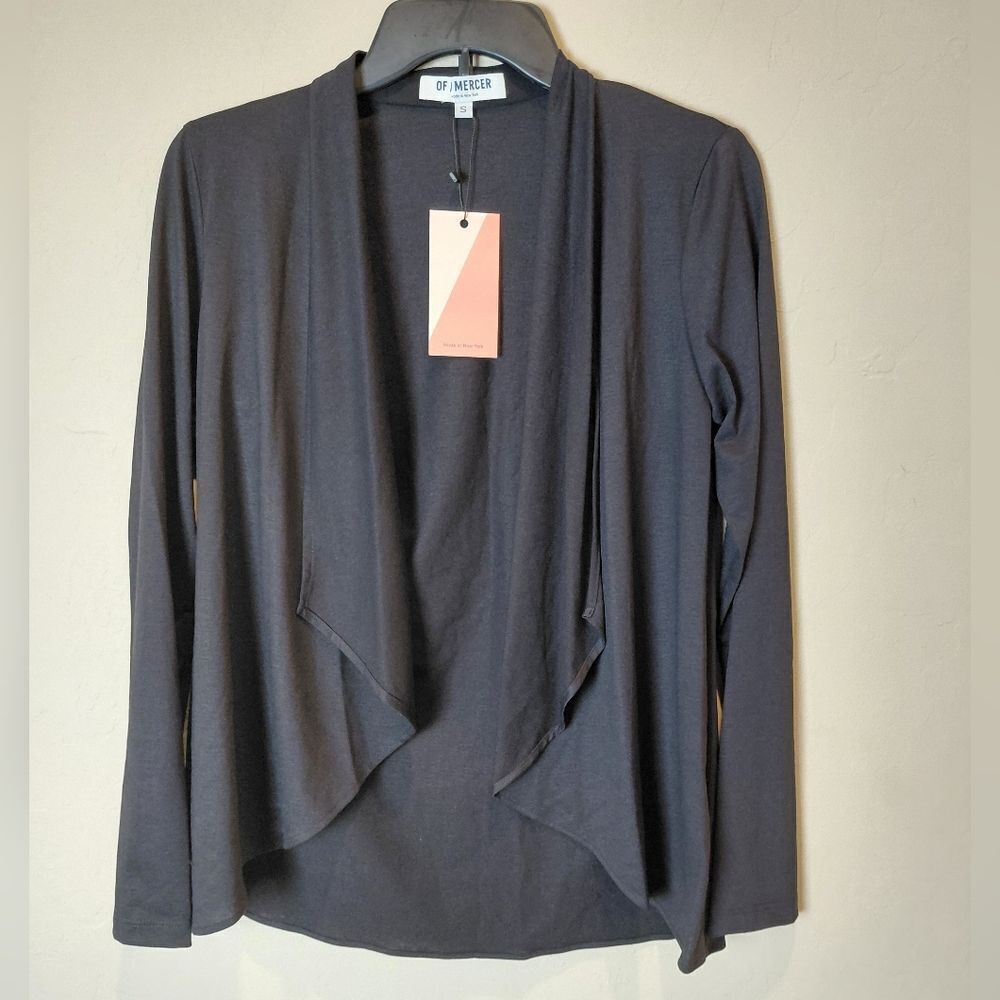 Of/Mercer Black Ladies Draped Lightweight Cardigan NWT